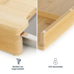 Blumtal Snijplank Carlos - Snijplankenset Met Houder - Hout - Bamboe - 40 X 28,5 X 6,8 Cm -Home-Keuken 1200x1200 1051