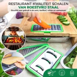 Ecowize 3-in-1 Bamboe Snijplank Met Opvangbak - Snijplank Hout Incl. 3 Roestvrijstalen Opvangbakjes Met Bamboe Deksel, 4 Inzetbare Raspen - Groentesnijder, Hakblok, Borrelplank, Tapasplank, Broodplank - 40x30cm - Duurzaam Cadeau -Home-Keuken 1200x1200 1058