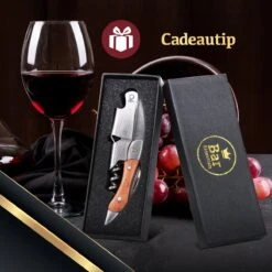 Bar Essentials Heavy Duty Kelnersmes - Wijn Opener - Kurkentrekker Wijn - Sommeliersmes - Tweetraps Hefboom - Hout -Home-Keuken 1200x1200 1084