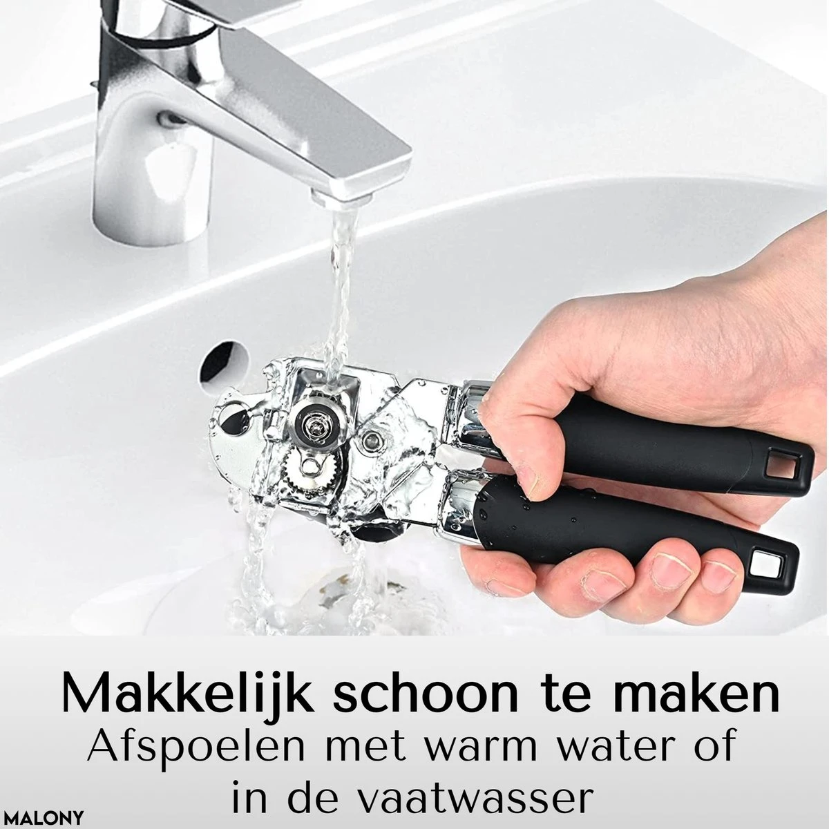 Malony RVS Blikopener - Flesopener - Bieropener - Opener - Stevig Handvat - Vaatwasser Bestendig - Zwart 6 Malony RVS Blikopener - Flesopener - Bieropener - Opener - Stevig Handvat - Vaatwasser Bestendig - Zwart - Afbeelding 4