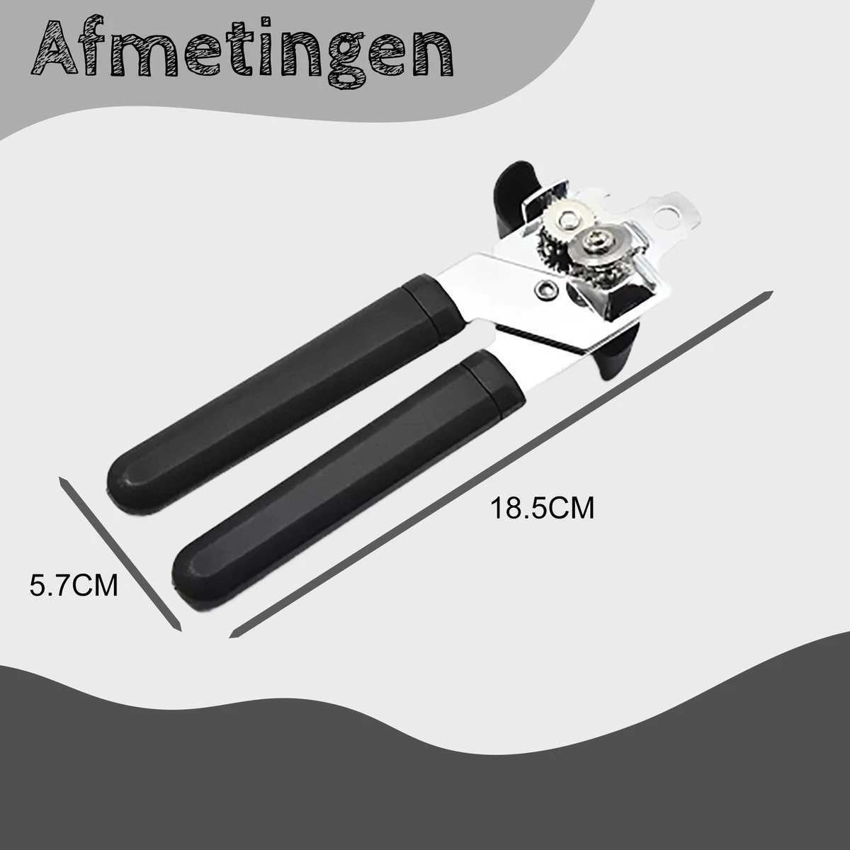 Proudproducts Blikopener - RVS - Handvat - 19cm - Duurzame En Veilige Opener Voor Blikken 4 Proudproducts Blikopener - RVS - Handvat - 19cm - Duurzame En Veilige Opener Voor Blikken - Afbeelding 2