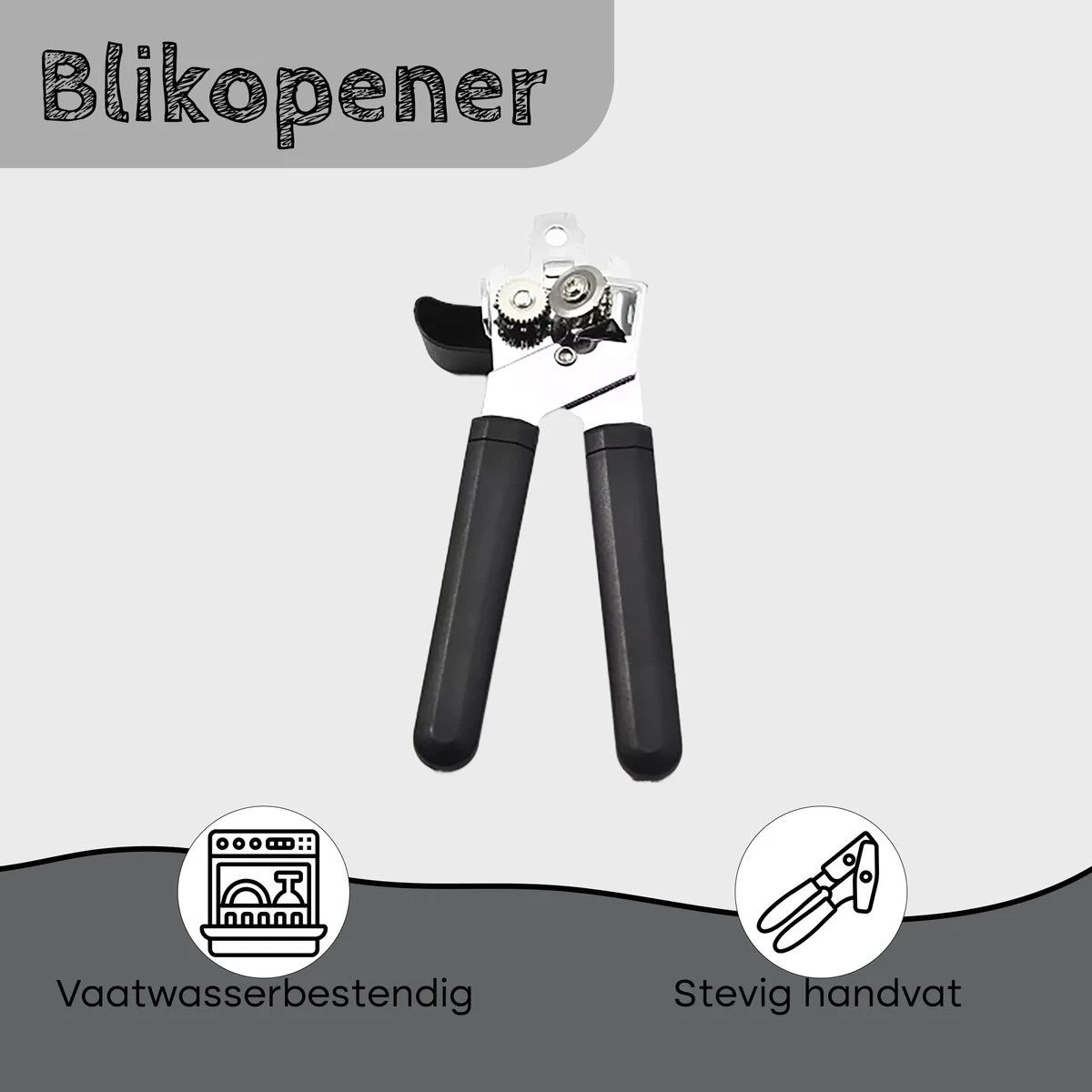 Proudproducts Blikopener - RVS - Handvat - 19cm - Duurzame En Veilige Opener Voor Blikken 5 Proudproducts Blikopener - RVS - Handvat - 19cm - Duurzame En Veilige Opener Voor Blikken - Afbeelding 3