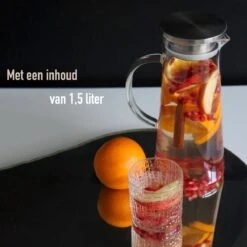MÊZON® Schenkkan - Glazen Waterkan - Waterkaraf Voor Fruitwater - Multifunctionele Decanteer Karaf - Kan Met Deksel - 1.5L Capaciteit 14 MÊZON® Schenkkan - Glazen Waterkan - Waterkaraf Voor Fruitwater - Multifunctionele Decanteer Karaf - Kan Met Deksel - 1.5L Capaciteit -Home-Keuken 1200x1200 1299
