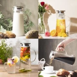 MÊZON® Schenkkan - Glazen Waterkan - Waterkaraf Voor Fruitwater - Multifunctionele Decanteer Karaf - Kan Met Deksel - 1.5L Capaciteit 15 MÊZON® Schenkkan - Glazen Waterkan - Waterkaraf Voor Fruitwater - Multifunctionele Decanteer Karaf - Kan Met Deksel - 1.5L Capaciteit -Home-Keuken 1200x1200 1300