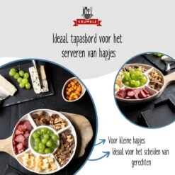 Krumble Tapasbord Met 5 Vakken / Servies / Borden / Hapjesbord / Serveerschalen / Serveerborden / Gourmetbord - Wit -Home-Keuken 1200x1200 1324
