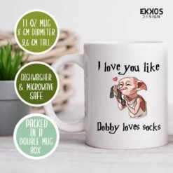 Harry Potter Dobby Mok - Harry Potter - Cadeau Voor Vrouw - Koffiemok - Grappige Cadeaus - Cadeau Voor Man - Kado Man - Kado Vrouw - Valentijn Cadeautje Voor Haar - Mokken En Bekers - Verjaardag Cadeau - Koffiekopjes - Mok Met Tekst -Home-Keuken 1200x1200 1346