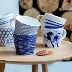 Royal Doulton Pacific - 6x Mok / Beker - Porselein - Wit / Blauw - 450 Ml - Set Van 6 Mokken 16 Royal Doulton Pacific - 6x Mok / Beker - Porselein - Wit / Blauw - 450 Ml - Set Van 6 Mokken -Home-Keuken 1200x1200 1410