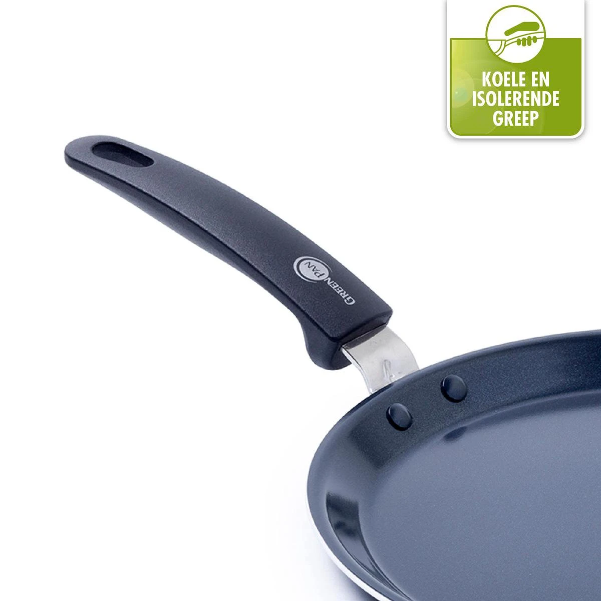 GreenPan Essentials Pannenkoekenpan 24cm - Zwart - Inductie - PFAS-vrij 7 GreenPan Essentials Pannenkoekenpan 24cm - Zwart - Inductie - PFAS-vrij - Afbeelding 5