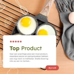 Merkloos Pancake Pan - Omeletpan - Eierpan - Anti Aanbaklaag - PFAS Vrij - Pancake Maker - Geschikt Voor Alle Warmtebronnen - Inductie Pannen -Home-Keuken 1200x1200 257