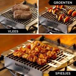 IRONCHEF Lavastenen Grill - Geschikt Voor Gasfornuis - Barbecue - BBQ - Grillplaat - Grilplaat - Bakplaat - Grillpan -Home-Keuken 1200x1200 341
