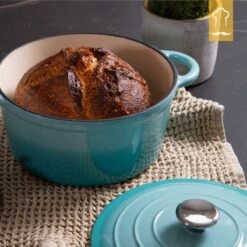 Chefarone Gietijzeren Pan - Braadpan Inclusief Deksel - Geschikt Voor Alle Warmtebronnen - Geëmailleerd Blauw 17 Chefarone Gietijzeren Pan - Braadpan Inclusief Deksel - Geschikt Voor Alle Warmtebronnen - Geëmailleerd Blauw -Home-Keuken 1200x1200 422