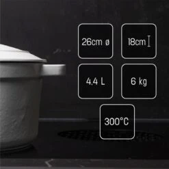 Daumonet Carême Blanc Gietijzeren Braadpan - Sudderpan Wit - Rond - Ø 26 Cm - 4,4 Liter - 100% PFAS & PFOA Vrij - Emaille - Geschikt Voor Alle Warmtebronnen - Elektrisch - Gas - Halogeen - Inductie - Keramisch - Vaatwasserbestendig 18 Daumonet Carême Blanc Gietijzeren Braadpan - Sudderpan Wit - Rond - Ø 26 Cm - 4,4 Liter - 100% PFAS & PFOA Vrij - Emaille - Geschikt Voor Alle Warmtebronnen - Elektrisch - Gas - Halogeen - Inductie - Keramisch - Vaatwasserbestendig -Home-Keuken 1200x1200 434