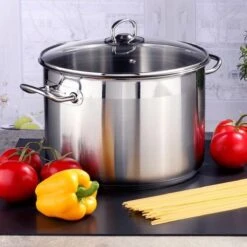 Haushalt Soeppan Met Glazen Deksel - 10 Liter- RVS 15 Haushalt Soeppan Met Glazen Deksel - 10 Liter- RVS -Home-Keuken 1200x1200 460