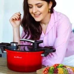 Rosmarino - Snelkookpan Met Glazen Deksel - Zwart - Ø24cm - 5 Liter - 100% PFAS & PFOA Vrij - Aluminium - Pressure Cooker - Non-stick Minerale Coating - Ergonomische Handgrepen - Geschikt Voor Alle Warmtebronnen -Home-Keuken 1200x1200 493