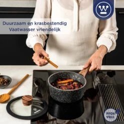 Westinghouse Steelpan Inductie - Ø 20 Cm - Zwart Marmer - Speciale Editie -Home-Keuken 1200x1200 549