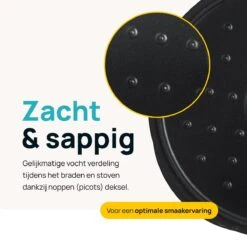 MOA Gietijzeren Braadpan - Inhoud 7,1 Liter - 29CM - Rond - Alle Warmtebronnen - Ook Voor Inductie - Gewicht 7,6 Kg - Zwart - MC29B -Home-Keuken 1200x1200 57