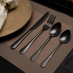 OEC Kitchen Bestekset 36-delig - Zwart - 6 Persoons - Steakmessen - Messen - Vorken - Lepels - RVS -Home-Keuken 1200x1200 573