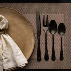 OEC Kitchen Bestekset 36-delig - Zwart - 6 Persoons - Steakmessen - Messen - Vorken - Lepels - RVS -Home-Keuken 1200x1200 575