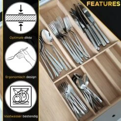 Toivo Kitchen Bestekset 4 Persoons - 24 Delig - Lepels Messen Vorken & Steakmessen - Vaatwasserbestendig - Zilver / RVS - Serviessets -Home-Keuken 1200x1200 592