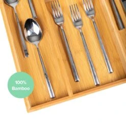 Coninx Bestekbak Bamboe 36CM Breed - Besteklade - Opbergbak - Duurzaam - Voor Laden Vanaf 47cm Diep -Home-Keuken 1200x1200 620