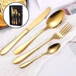 SensaHome - 20-Delige Bestek Set - Inclusief Mes/Vork/Lepel - 4 Personen - Goud -Home-Keuken 1200x1200 638