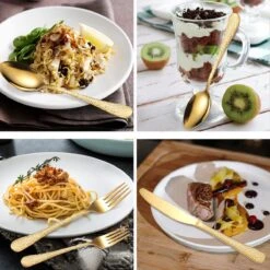 40-delige RVS Snakeskin Bestekset- Geschikt Voor8-personen -trendy Design-goud -Home-Keuken 1200x1200 649