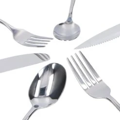 Deleca 12 Persoons Bestekset (72-delig) - Lepels, Messen, Vorken & Steakmessen - Vaatwasserbestendig - Zilver / RVS -Home-Keuken 1200x1200 656