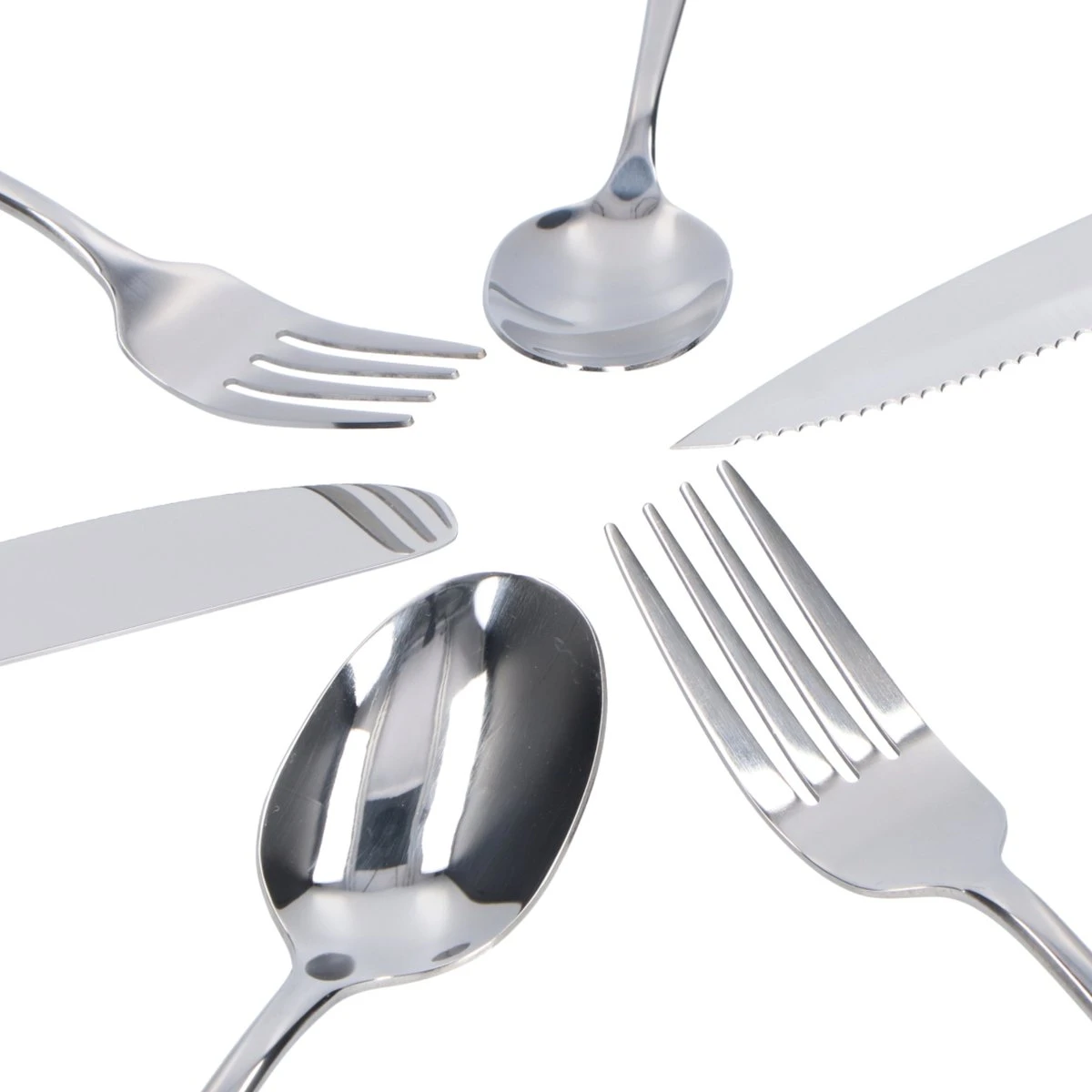 Deleca 6 Persoons Bestekset (36-delig) - Lepels, Messen, Vorken & Steakmessen - Vaatwasserbestendig - Zilver / RVS 10 Deleca 6 Persoons Bestekset (36-delig) - Lepels, Messen, Vorken & Steakmessen - Vaatwasserbestendig - Zilver / RVS - Afbeelding 8