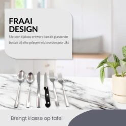 Master Knives 6 Persoons Bestekset (36-delig) - Lepels, Messen, Vorken & Steakmessen - Vaatwasserbestendig - Zilver / RVS 15 Master Knives 6 Persoons Bestekset (36-delig) - Lepels, Messen, Vorken & Steakmessen - Vaatwasserbestendig - Zilver / RVS -Home-Keuken 1200x1200 688