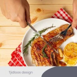 Master Knives 6 Persoons Bestekset (36-delig) - Lepels, Messen, Vorken & Steakmessen - Vaatwasserbestendig - Zilver / RVS 19 Master Knives 6 Persoons Bestekset (36-delig) - Lepels, Messen, Vorken & Steakmessen - Vaatwasserbestendig - Zilver / RVS -Home-Keuken 1200x1200 690