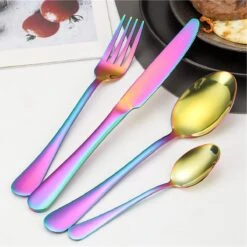 Merkloos Melili Bestekset-Bestek Set 24-delig-6 Persoons Bestekset-tafelmes-tafelvork-soeplepel-dessertlepel-roestvrijstalen Bestekset-multi Kleur -Home-Keuken 1200x1200 692