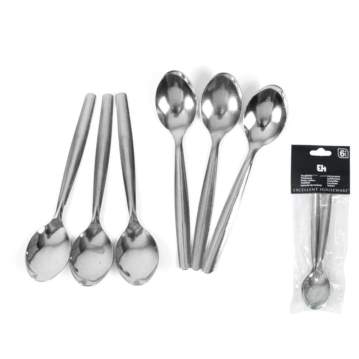 Merkloos Excellent Houseware RVS Theelepels Set 6 Stuks 5 Merkloos Excellent Houseware RVS Theelepels Set 6 Stuks - Afbeelding 3