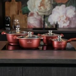Herenthal Pannenset Inductie - Luxe 10-delige Koekenpan Inductie - Voor Alle Warmtebronnen - Pannen Met Glazen Deksels En Koudgrepen - Burgundy 17 Herenthal Pannenset Inductie - Luxe 10-delige Koekenpan Inductie - Voor Alle Warmtebronnen - Pannen Met Glazen Deksels En Koudgrepen - Burgundy -Home-Keuken 1200x1200 81