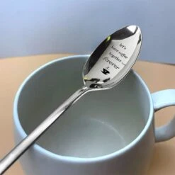 Merkloos Lepel Met Tekst - "Let's Have Coffee Together Forever" - 19.5cm - Valentijn Cadeau Voor Hem Of Haar - Valentijnsdag Verrassing - Versierde Lepel - Lange Lepel - Cadeautje -Home-Keuken 1200x1200 826