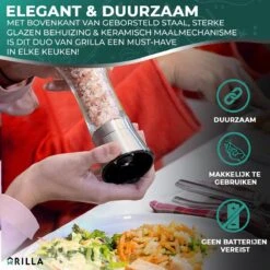 Peper En Zoutmolen Set - RVS Zout En Peperstel - Zoutvaatje En Pepermolen - 2 In 1 10 Peper En Zoutmolen Set - RVS Zout En Peperstel - Zoutvaatje En Pepermolen - 2 In 1 -Home-Keuken 1200x1200 919