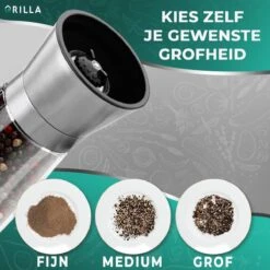 Peper En Zoutmolen Set - RVS Zout En Peperstel - Zoutvaatje En Pepermolen - 2 In 1 11 Peper En Zoutmolen Set - RVS Zout En Peperstel - Zoutvaatje En Pepermolen - 2 In 1 -Home-Keuken 1200x1200 920