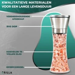 Peper En Zoutmolen Set - RVS Zout En Peperstel - Zoutvaatje En Pepermolen - 2 In 1 12 Peper En Zoutmolen Set - RVS Zout En Peperstel - Zoutvaatje En Pepermolen - 2 In 1 -Home-Keuken 1200x1200 921