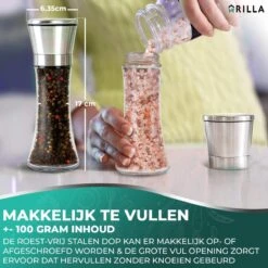 Peper En Zoutmolen Set - RVS Zout En Peperstel - Zoutvaatje En Pepermolen - 2 In 1 13 Peper En Zoutmolen Set - RVS Zout En Peperstel - Zoutvaatje En Pepermolen - 2 In 1 -Home-Keuken 1200x1200 922
