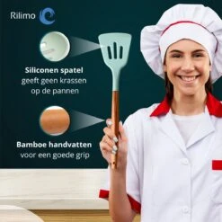 Keukengerei Set Met Houder - Kookgerei Set Spatel Pot - Keukengerei Keukenset - 12 Delig Mint Groen -Home-Keuken 1200x1200 934