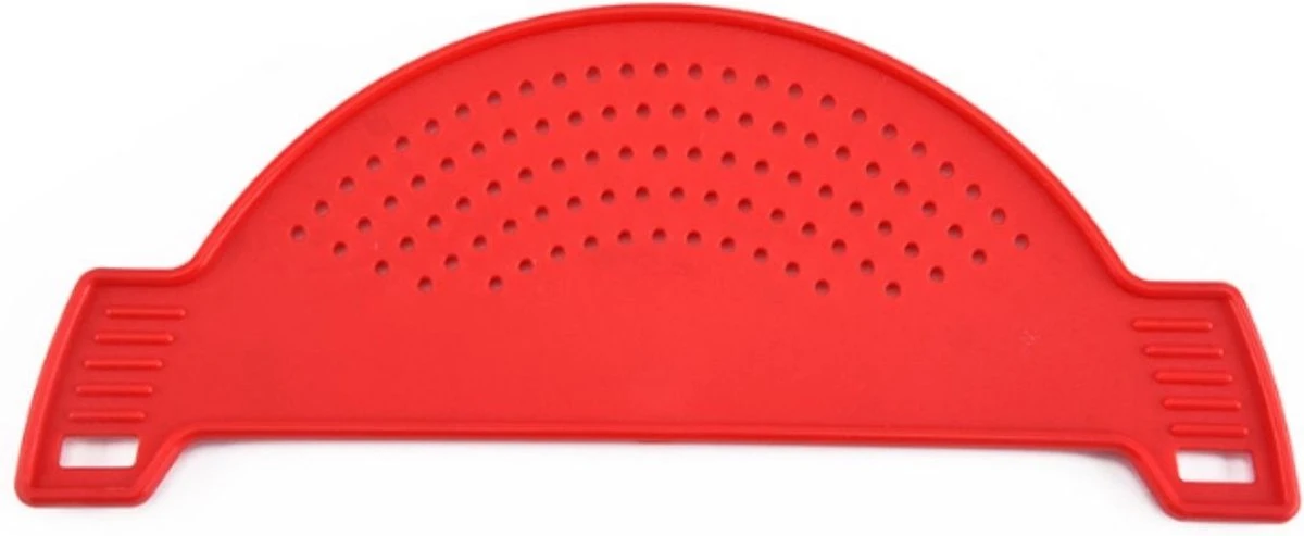 Merkloos Vergiet - Afgietdeksel Met Handvaten - Afgiethulp - Zeef - Afgieten - Solide Compacte Afgietdeksel - Rood 5 Merkloos Vergiet - Afgietdeksel Met Handvaten - Afgiethulp - Zeef - Afgieten - Solide Compacte Afgietdeksel - Rood - Afbeelding 3