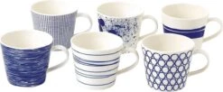 Royal Doulton Pacific - 6x Mok / Beker - Porselein - Wit / Blauw - 450 Ml - Set Van 6 Mokken 19 Royal Doulton Pacific - 6x Mok / Beker - Porselein - Wit / Blauw - 450 Ml - Set Van 6 Mokken -Home-Keuken 1200x495 3