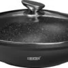 BIKO - Wokpan Ø 36 Cm - Marmeren Coating - Glazen Deksel - Wadjan - Zwart -Home-Keuken 1200x513