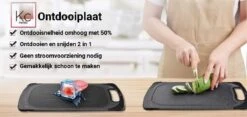 KC Merials Snijplank & Ontdooiplaat 2 In 1- Multifunctionele Snijplank - Kunststof Snijplanken - 2 Tot 10 Keer Sneller Vlees Ontdooien - Hygiënisch, Veilig & Duurzaam. -Home-Keuken 1200x569