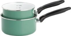 Lite-Body Magnus 2-delige Steelpannenset - Ø16 CM En Ø18 CM- Emaille - Olijf Groen - Inductie -Home-Keuken 1200x607 1