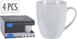 Excellent Houseware Set Van 4x Stuks Bekers/mokken Wit 380 Ml Van Porselein - Melkbekers 12 Excellent Houseware Set Van 4x Stuks Bekers/mokken Wit 380 Ml Van Porselein - Melkbekers -Home-Keuken 1200x612 2
