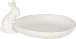 Clayre & Eef Serveerschaal 20x13x8 Cm Wit Keramiek Ovaal Konijn Presenteerschaal Dienblad Decoratie Schaal -Home-Keuken 1200x612 4