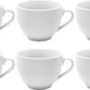 Merkloos Koffie Kopjes – Koffiekopjes – Koffiemokken – Cappuccino – Set Van 6 – Porselein – 250 Ml – Wit -Home-Keuken 1200x613