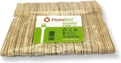 Pomebio Houten Wegwerp Bestek - Vork - 100 Stuks - FSC Hout - 165mm - Wegwerp Vork - Houten Vork - FSC-Gecertificeerde Houten Vork - Duurzaam Vork - Wegwerp Bestek -Home-Keuken 1200x628 2