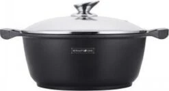 Royalty Line - Marble Soep/braadpan - Met Glazen Deksel Zwart - 24 CM. RL-BS24ML -Home-Keuken 1200x644 1