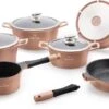 Herenthal Line - Pannenset Inductie - 14 Delig - Afneembare Handgreep - Keramisch - Koper Kleurig - PFAS-vrij -Home-Keuken 1200x658